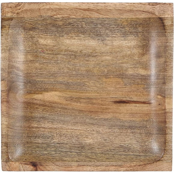 Bandeja para servir STORE INDYA, madera de teca, 20 x 20 cm, decoración del hogar
