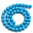 thumbnail image 3 of Piedra forma forma forma de Howlita Azul Turquesa de 8 Mm, Sueltas, Hebra de 15 ", Fabricación de Joyas Fernando Piedra preciosa redonda turquesa Howlita, 3 of 3