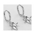 thumbnail image 4 of SUSHANG Bull Head Statement Earrings Personality Animal Earrings Bull Head Earrings Black Diamonds Bull Head Personality Earrings Simple Animal Earrings, 4 of 4