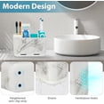 thumbnail image 4 of Toothbrush Holders for Bathrooms Organizers and Storage, Large Tooth Brush Holders, Electric Toothbrush and Toothpaste Organizer Caddy with Drainage Holes for Kids Family RV Camper, 4 of 7