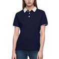 thumbnail image 2 of Negocios Tops Casuales para las Mujeres Manga Corta Botón de Solapa Abajo Camisa Desgaste de Oficina Transpirable, 2 of 7