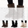 thumbnail image 6 of Rokment Womens Mid Calf Platform Snow Boots Fashion Winter Warm Suede Fleece Patchwork Foldover Chunky Flatform Dress Booties Cold Weather, 6 of 7