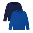 thumbnail image 6 of Aideaone Toddler Boys Long Sleeve Shirts Kids Basic Cotton T-Shirts 2PC Crewneck Tees for Boys 2-7T, 6 of 6