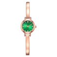 thumbnail image 1 of LVPAI Reloj de pulsera de cuarzo con correa de aleación delgada para mujer con diamantes de imitación (verde), 1 of 6