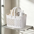 thumbnail image 6 of Hovilon Bath Storage Basket, Portable Plastic Shower Caddy with Handle & Drainage Holes, Waterproof Quick-Dry Toiletries Organizer for Bathroom Dorm Gym, Holds Shampoo Shower Gel Towels, White, 6 of 6