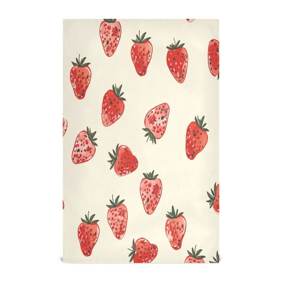 Kitchen Towel 28x18 Inches x1，Plate Towel, Decorative Towel, Napkin, Tea Towel Tea Towels For Kitchen Dish Cloths & Dish Towels Small Strawberry
