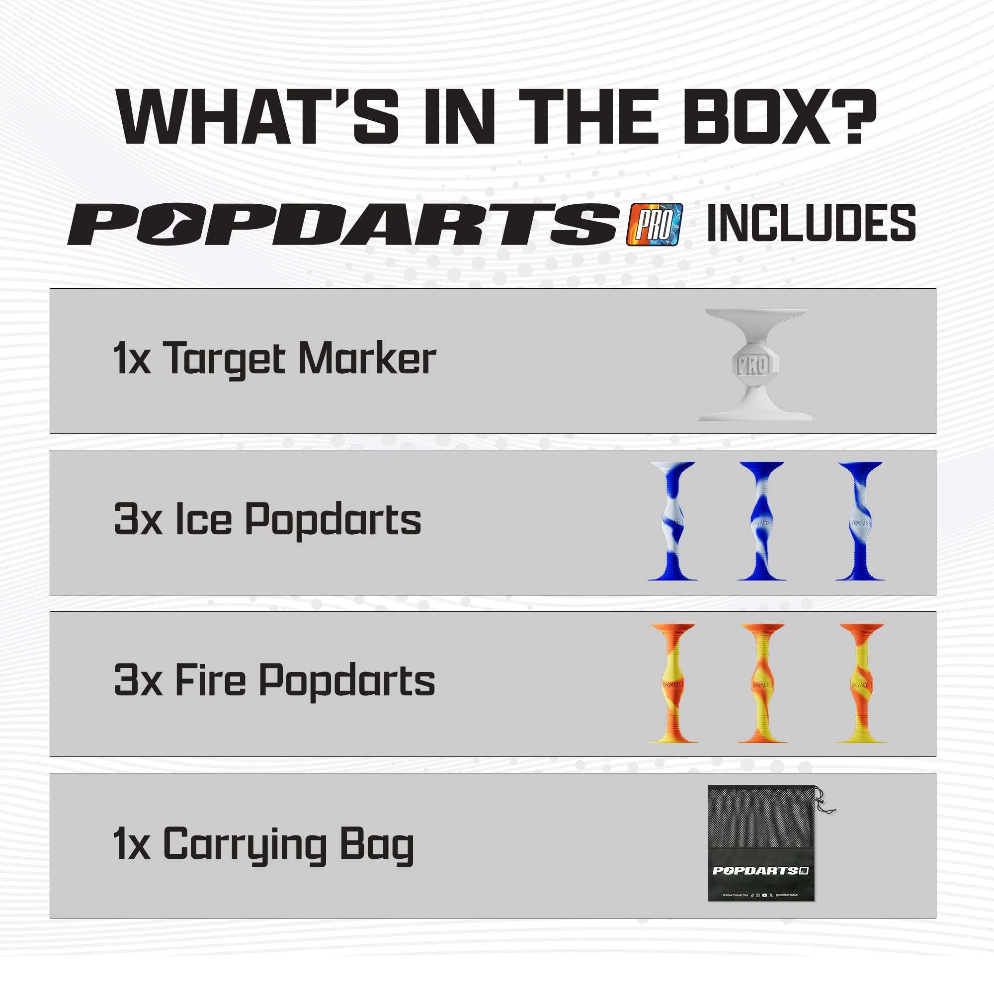 Popdarts PRO Pack Game Set (Fire & Ice) - Indoor, Outdoor Suction Cup Throwing Game - Competition with a POP