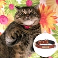 thumbnail image 3 of Boucle de Collier pour Chat en Cuir Ajustable Petit Collier pour Chaton, 3 of 5