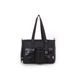 thumbnail image 2 of Black Jacquard Nylon Pet Dogs Carrier Bag With Two Pocket In Front Small Puppy Dogs Hand Free Shoulder Bag ShopWise Round, 2 of 6