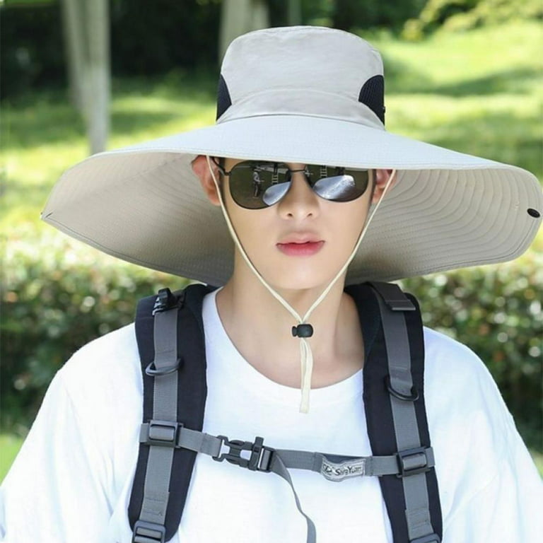 6 inch Super Wide Brim Sun Protection Hat Unisex Fishing Hiking Garden Lawn  Work Waterproof Breathable Hats