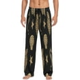 thumbnail image 2 of Elegant Gold and Black Seahorse Men's Pajama Pants Lightweight Sleepwear Bottom Lounge Pants, 2 of 6