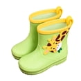 thumbnail image 5 of Hrsba Kids Unisex Rain Boots,On Solid Color Waterproof Short Rubber Boots for 2-11Y, 5 of 8