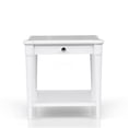 thumbnail image 6 of White Storage End Table with Drawer, Small Nightstand for Bedroom, Sofa Side Table with Shelf, Living Room Accent Table, 6 of 7