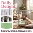 thumbnail image 6 of Green Stainless Steel Hanging Dog Bowl for Crate, Clip-On Pet Water Food Feeder for Cats Dogs, Anti-Tip Elevated Cage Bowl for Travel Home Use, 5x4x1.4 Inches, 6 of 6