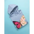 thumbnail image 3 of Flower Butterfly Hoodie Women -Smartprints Designs, Female 5X-Large, 3 of 4
