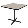 thumbnail image 2 of Hampden Furnishings Bennet Collection Steel Frame 36" Square Top, X Base, 30" Height Cafe Table, Black Frame/Grey Nebula Top, 2 of 5