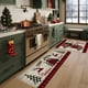 thumbnail image 1 of Tapetes de poliéster con adornos navideños, 2 unidades, tapetes y tapetes de cocina navideños, tapete antideslizante, decoración navideña para cocina, juegos de tapetes de cocina, decoración navideña, 1 of 6