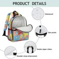 thumbnail image 4 of Pioneer Flower Floral Print Pattern Backpack for School, Cute School Bag with Adjustable Shoulder Straps and Padded Back, 15.25"x11.5"x5.25", 4 of 5