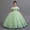Green, variant on Girls Flower Girl Dress Off Shoulder Tulle Floor Length Appliques Ball Gown for Wedding Formal Party Pink Size 5-6 Years