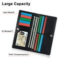 thumbnail image 2 of HAWEE Ultra Slim Wallet Bifold Long Wallet Polyester Purse Card Holder for Women Girls, 2 of 7