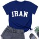 thumbnail image 5 of Camiseta de Manga Corta Impresa de Cuello Alto para las Mujeres, Tops de Cuello Redondo para las Mujeres Mezcla de Poliéster de Spandex de Uso Diario Casual, 5 of 5