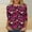 Hot Pink, variant on Odbmxy Womens Plus Tees 3/4 Sleeve Valentines Women's Tops Love Print Workout Vacation Loose Leisure Tops Pink