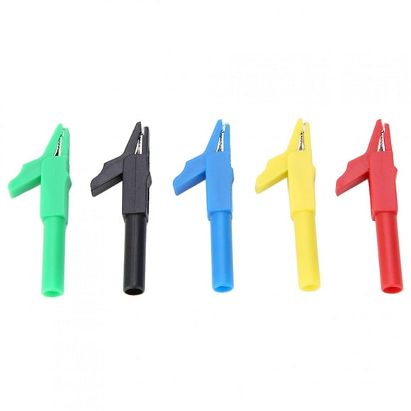 Crocodile Clip,P2007 5Pcs Fully Insulated Alligator Clip Copper Alligator Clip Time-Tested Durability