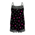 thumbnail image 5 of CaComMARK PI Womens Pajamas Lingerie Lace Sexy PJ Sleepwear Shorts Set for Valentine's Day Black, 5 of 5