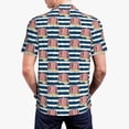 thumbnail image 4 of Balery Popcorn On Blue Lines Printed Men’s Short Sleeve Polo Shirt, Midweight Men's Shirt,Golf Polo shirts -4X-Large, 4 of 9
