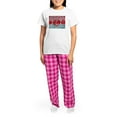 thumbnail image 4 of CafePress - Boston Terrier Love Heart Trees Pajamas - Women's Short Sleeve Print T-Shirt and Pants Light Cotton Pajama Set, 4 of 7