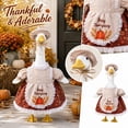 thumbnail image 2 of Fall Porch Goose Outfit with Pumpkin Apron and Hat, Brown and Beige, 2 of 4
