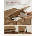 thumbnail image 4 of VASAGLE LIRY Collection - Farmhouse Coffee Table with Storage, Square Coffee Table for Living Room, Center Table with Flip-Top Lids, Honey Brown, 4 of 7
