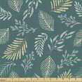 thumbnail image 2 of Ambesonne Retro Fabric by the Yard Upholstery, Flora Branches Ornament Art, 3 Yards, Dark Slate Blue and Beige, 2 of 5