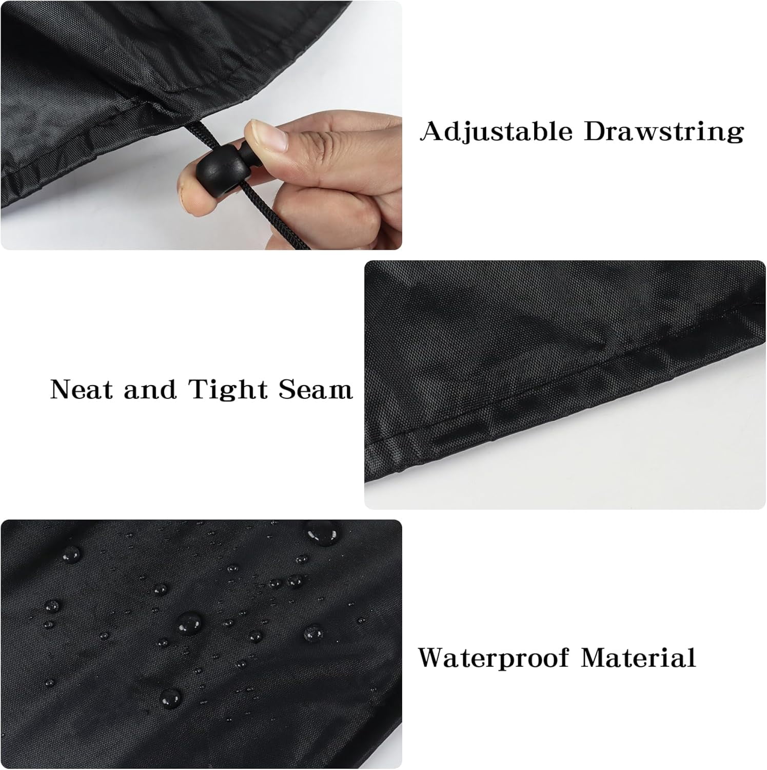 Outdoor Bench Cover, 52" W x 26" D 35" H 2-Seater Patio Cover Waterproof, 210D Heavy Duty Furniture for Garden Loveseat, Bench(Black) -