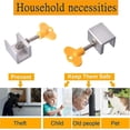 thumbnail image 3 of 4 Pieces Adjustable Window Door Safety Lock, Aluminum Alloy Sliding Window Latches, For Child Safety Anti-theft Protection, 3 of 3