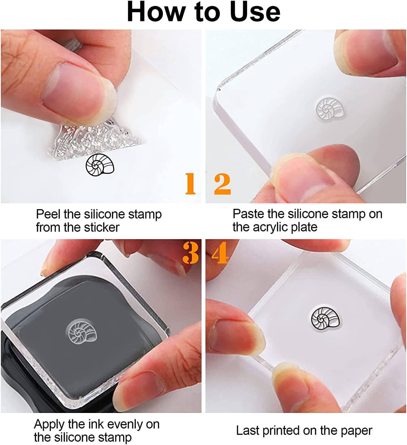 GLOBLELAND Lemon Clear Stamps Silicone Stamp Seal Transparent Stamp ...