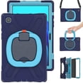 thumbnail image 5 of Funda colorida para Samsung Tab A7 de 10,4 pulgadas T500 con correa para el hombro, soporte de anillo ajustable grande y protección contra golpes., 5 of 5