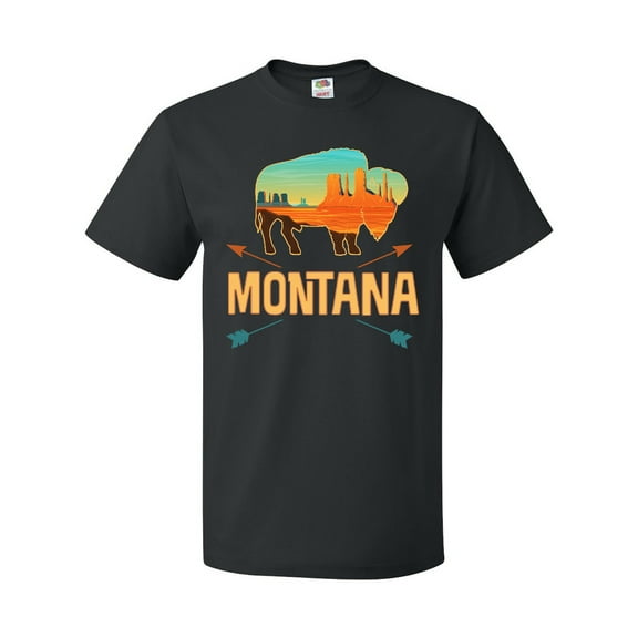 Inktastic Montana Gift Buffalo Silhouette T-Shirt