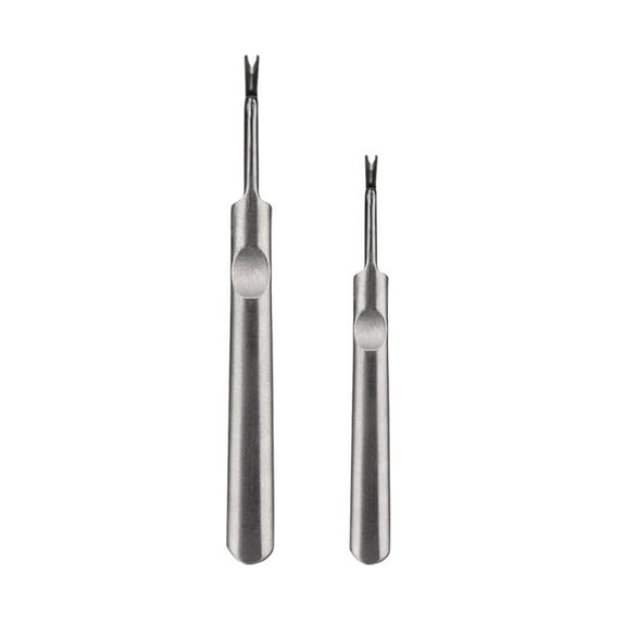 QUTETN Cuticle Trimmer with Cap Cuticle Remover Tool Nail Care Precision V-Tip Blade (Pack of 2)