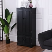 black accent storage cabinet