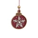 thumbnail image 2 of Colgante de adorno de árbol de Navidad de madera roja • Escena pintada a mano • Decoración con astillas de madera • 10x6x3cm, 2 of 6