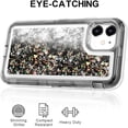 thumbnail image 7 of YUNOVA Glitter Case for iPhone 16/15/14 Series, Heavy Duty Shockproof Liquid Quicksand Cover with Camera Protection, Sparkle Bling Soft TPU Protective Case for Women & Girls, Anti-Scratch Bumper, 7 of 7
