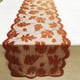 thumbnail image 1 of Camino de mesa de otoño de 13 x 72 pulgadas con encaje de hojas de arce para cenas de Acción de Gracias, decoración de mesa para fiestas, reuniones, restaurantes y decoración del hogar., 1 of 6