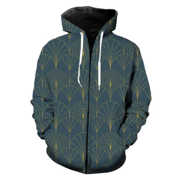 Sudadera con capucha y cremallera con estampado abstracto para hombre, estilo Harajuku de manga larga para adolescentes, chaquetas con capucha, primavera de 2024, gran oferta, ropa de calle genial de