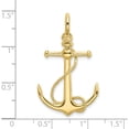 thumbnail image 3 of 10K 3-D Anchor WLong T Bar and Shackle Bail Charm Yellow Gold Material Unique Captivating Polished A thoughtful gift for anniversaries birthdays or special occasions, 3 of 4