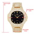 thumbnail image 4 of Charles Raymond Bling-ed Out Oblong Metal Mens Color on Blast Watch - 8475Color (ST10235DX GLD BLK - C), 4 of 7
