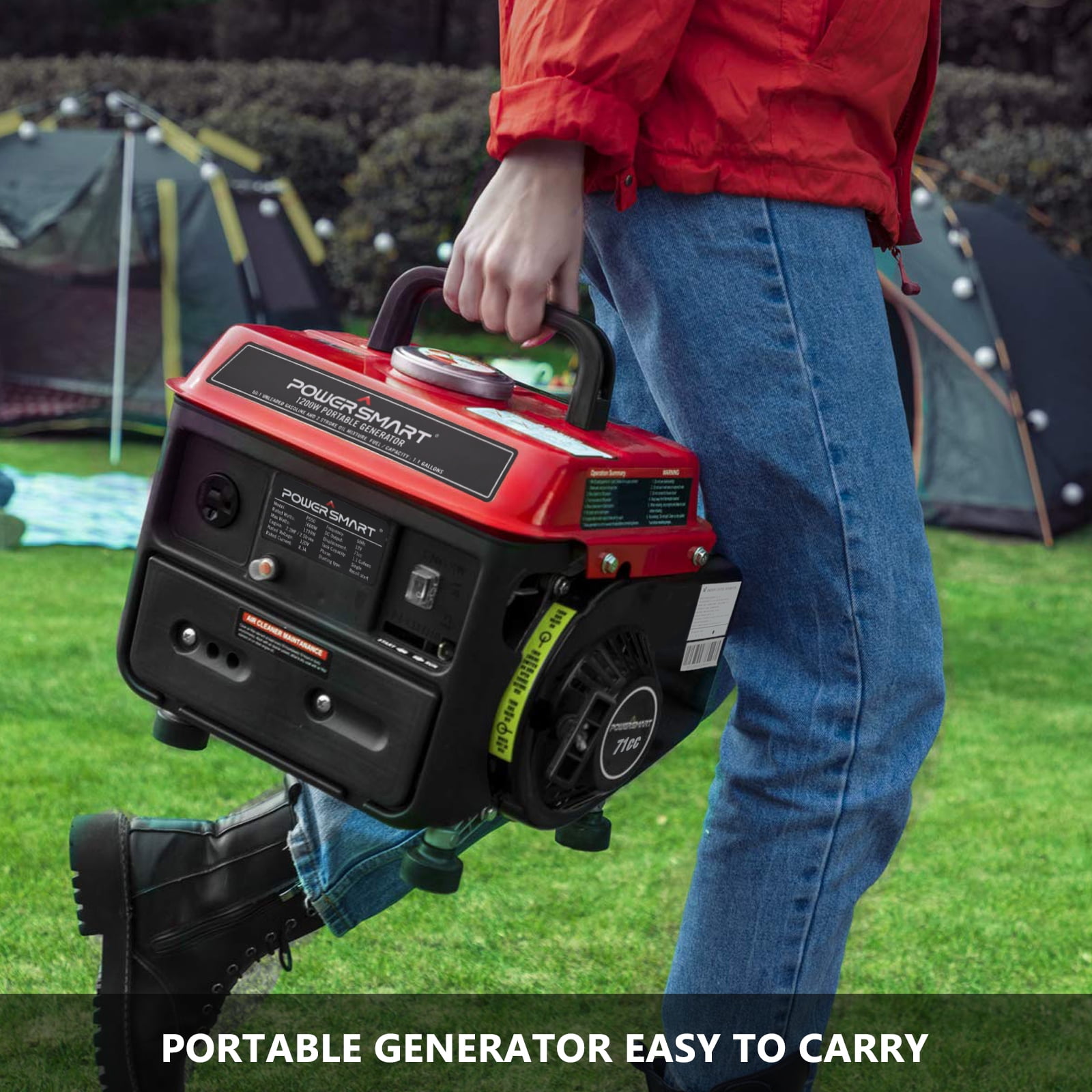 PowerSmart 1200 Watts Gasoline Powered Portable Outdoor Inverter Generator,PS50