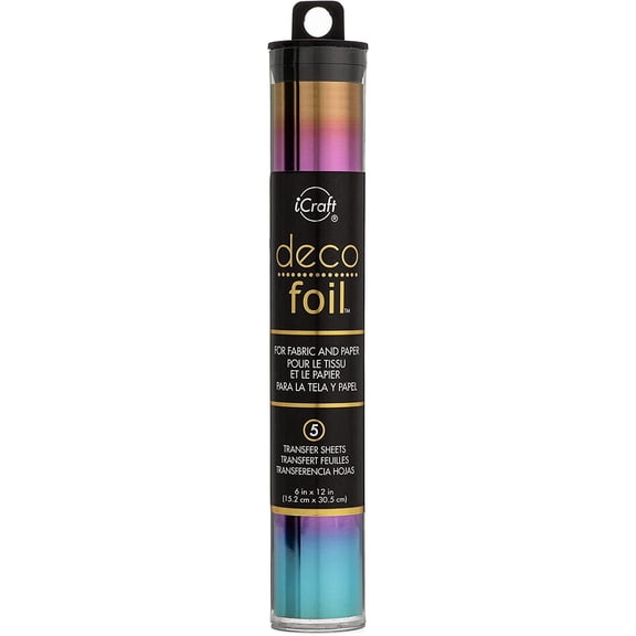 iCraft Deco Foil Specialty Transfer Sheets 6"X12" 5/Pkg-Mystic Rainbow