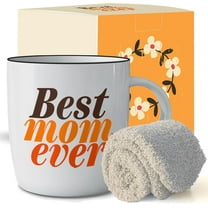 Triple Gifffted Worlds Best Mom Ever Coffee Mug & Socks Set for Mother, Gifts Ideas for Christmas,valentines, Mothers Day, Birthday, From Daughter and Son, Cool Mommy Presents, Ceramic Cup 380ml