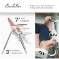 thumbnail image 2 of Sweety Fox Baby High Chair Adjustable to 7 Different Heights - Foldable Highchair for Babies and Toddlers, Pink, 2 of 6